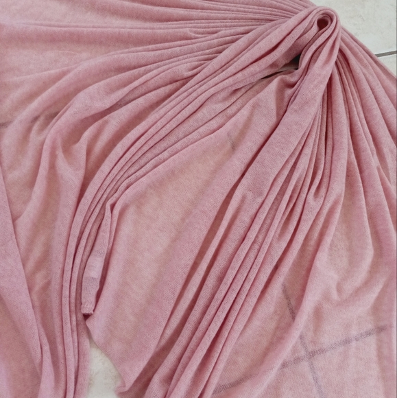 Halogen Blush Pink Cashmere Oversized Wrap Blanket Scarf - Picture 11 of 13
